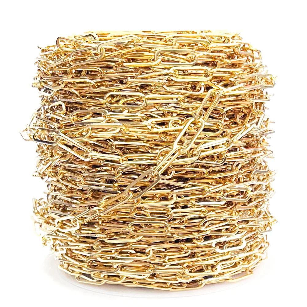 5meters/Roll 6.5mm Wide Solid Silver Gold Paper Clip Link Chain Necklace Paper Clip Chain Necklace Jewelry
5meters/Roll 6.5mm Wide Solid Silver Gold Paper Clip Link Chain Necklace Paper Clip Chain Necklace Jewelry