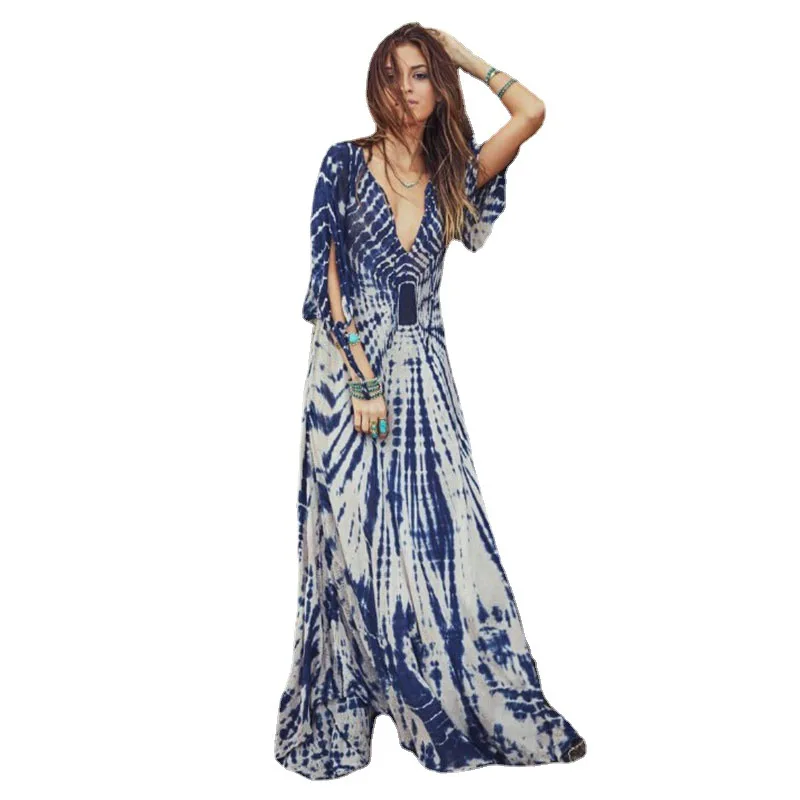 The Latest Fashion Gradient Prom Dress With Waist And Lotus Leaf Sleeves And Deep v-Neck Women Dress
The Latest Fashion Gradient Prom Dress With Waist And Lotus Leaf Sleeves And Deep v-Neck Women Dress