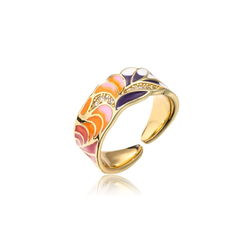 Customization anillos aesthetic joyeria adjustable enamel flower brass rings jewelry women, Gold
Customization anillos aesthetic joyeria adjustable enamel flower brass rings jewelry women, Gold