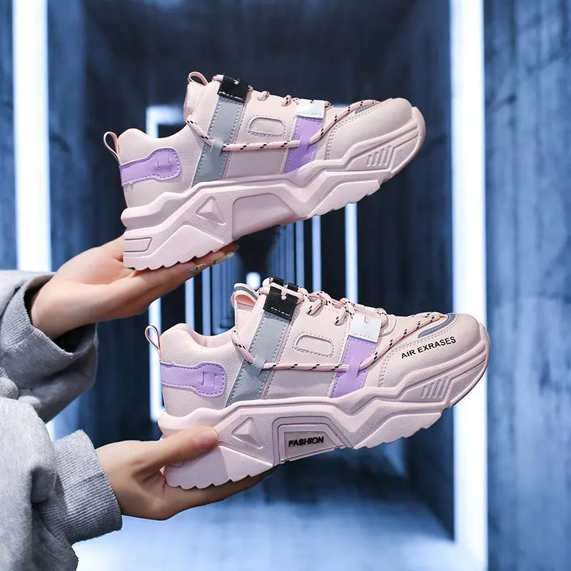 Fashion Sneakers Autumn Women's Casual Shoes Walking Running Tennis Shoes Zapatillas Mujer Women Sports Shoes 2020, White,pink,green
Fashion Sneakers Autumn Women's Casual Shoes Walking Running Tennis Shoes Zapatillas Mujer Women Sports Shoes 2020, White,pink,green
