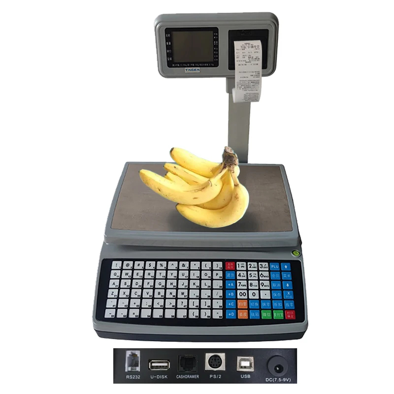 Cheap wifi rs232 led15kg 30kg digital cashier scale bar code label printing scale with printer supermarket scale
Cheap wifi rs232 led15kg 30kg digital cashier scale bar code label printing scale with printer supermarket scale