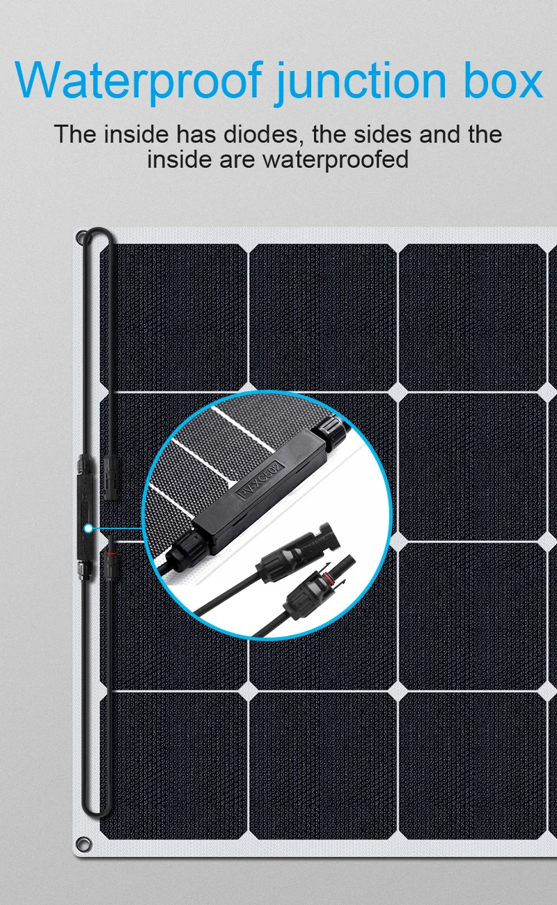 120W 20.8V ETFE Sunpower Cells Green Energy Photovoltic Semi Flexible Solar Panel Power For Yachts Cars Campervans RVs Boats.jpg