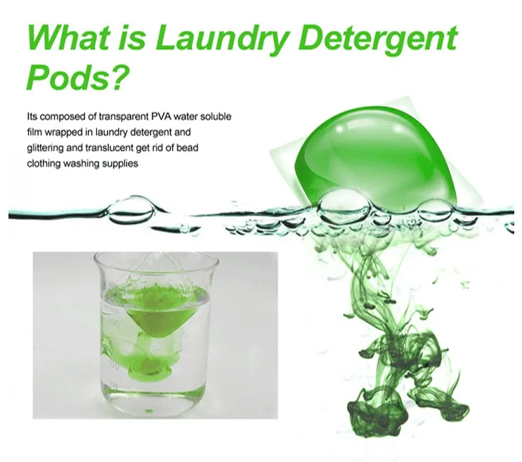 Polyva eco-friendly washing laundry liquid gel pods beads capsules