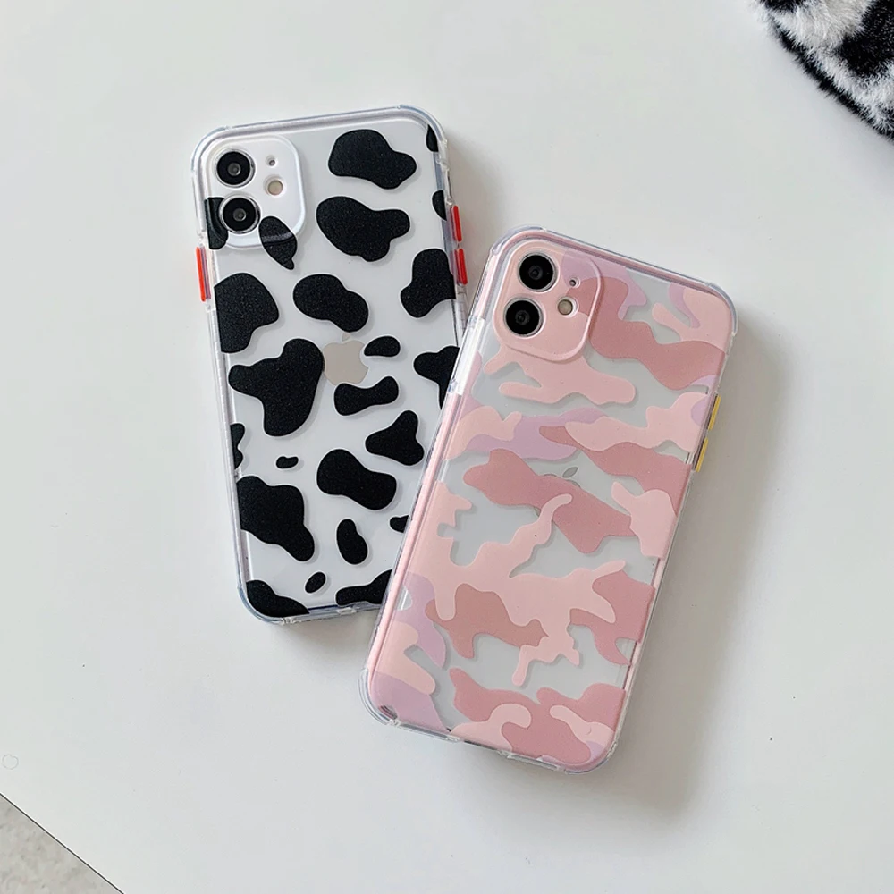 pink leopard and Black cow pattern Print Transparent Back Case for iPhone 11 TPU clear Mobile Phone Cases For iPhone 12 mini pro
pink leopard and Black cow pattern Print Transparent Back Case for iPhone 11 TPU clear Mobile Phone Cases For iPhone 12 mini pro