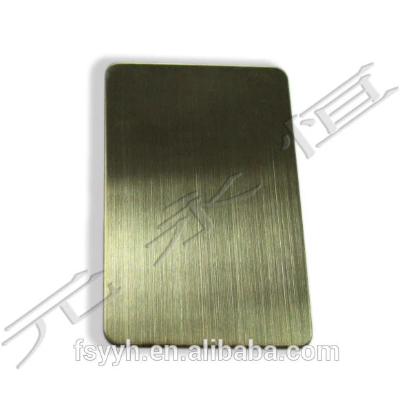 Champagne Gold Ti-coating Color Hairline Stainless Steel Sheet