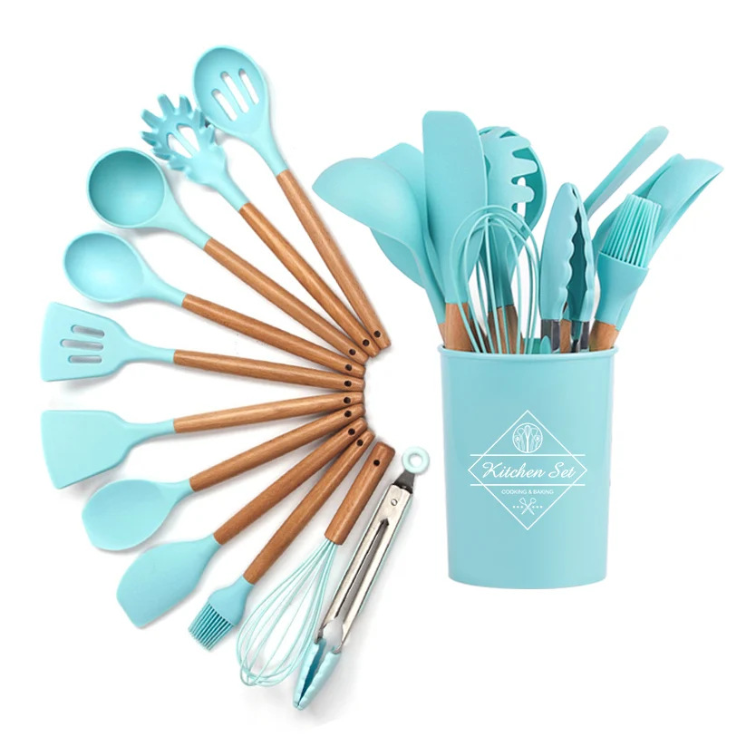 12 Pcs Silicone Kitchen Accessories Cooking Tools Kitchen Utensils Set with Holder
12 Pcs Silicone Kitchen Accessories Cooking Tools Kitchen Utensils Set with Holder