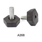 Black M6 Screw Hexagon plastic Chair glides for Cabinet A268
