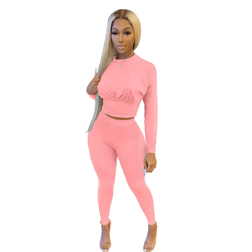 Women Long Sleeve Sexy Solid 2 Pcs Sets Fall Womans Clothing 2 Pieces Pants Sets, As pictures or custom colors
Women Long Sleeve Sexy Solid 2 Pcs Sets Fall Womans Clothing 2 Pieces Pants Sets, As pictures or custom colors