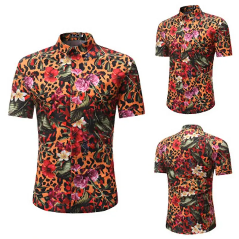 Classic Men's Casual Shirts Men's Beach Leopard Printed Short-Sleeved Shirts Fashion Summer Hawaii Shirts, Customized colors
Classic Men's Casual Shirts Men's Beach Leopard Printed Short-Sleeved Shirts Fashion Summer Hawaii Shirts, Customized colors