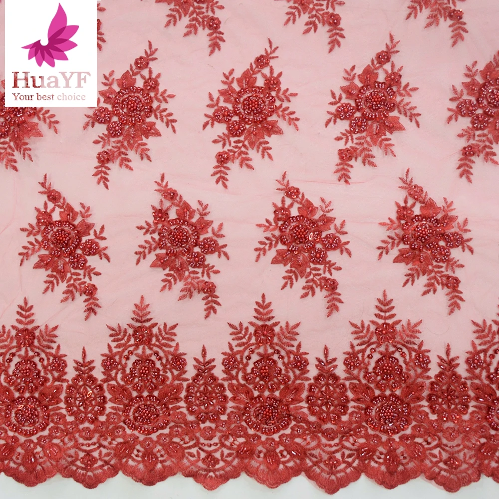 2020 latest red handmade beaded lace fabrics beads bridal embroidered tulle lace HY1641
2020 latest red handmade beaded lace fabrics beads bridal embroidered tulle lace HY1641
