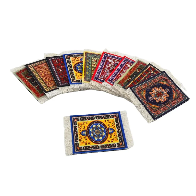 Factory Supply Arabic Style Carpet Drink Coasters Rug Bulk Tea Cup Coaster, Full colors
Factory Supply Arabic Style Carpet Drink Coasters Rug Bulk Tea Cup Coaster, Full colors