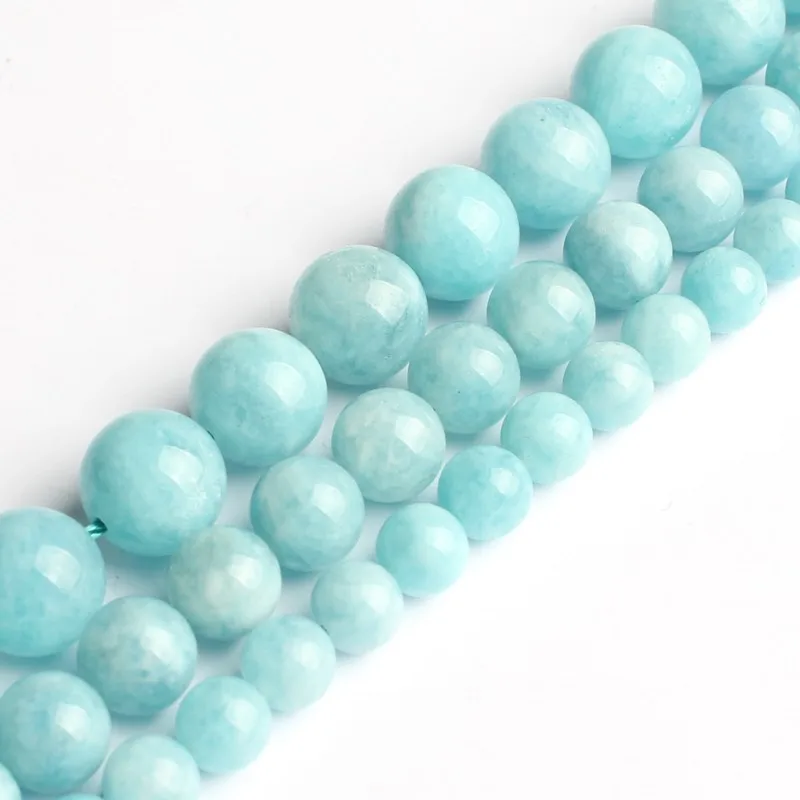 Wholesale Smooth Round 6/8/10MM Dyed Aquamarines Stone Loose Beads for Jewelry Making DIY Bracelet Necklace
Wholesale Smooth Round 6/8/10MM Dyed Aquamarines Stone Loose Beads for Jewelry Making DIY Bracelet Necklace