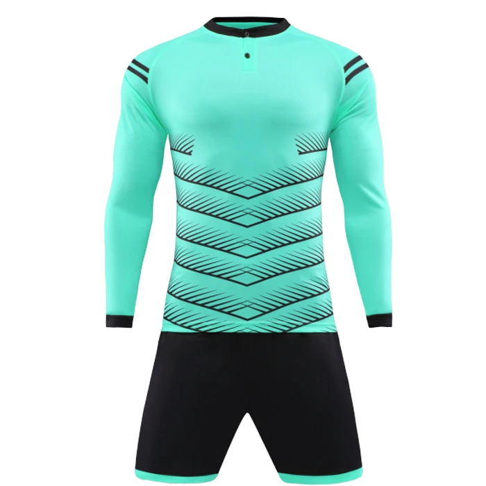 Wholesale quick dry team football full jersey sets sublimated goalkeeper long sleeves soccer uniforms, Custom color
Wholesale quick dry team football full jersey sets sublimated goalkeeper long sleeves soccer uniforms, Custom color