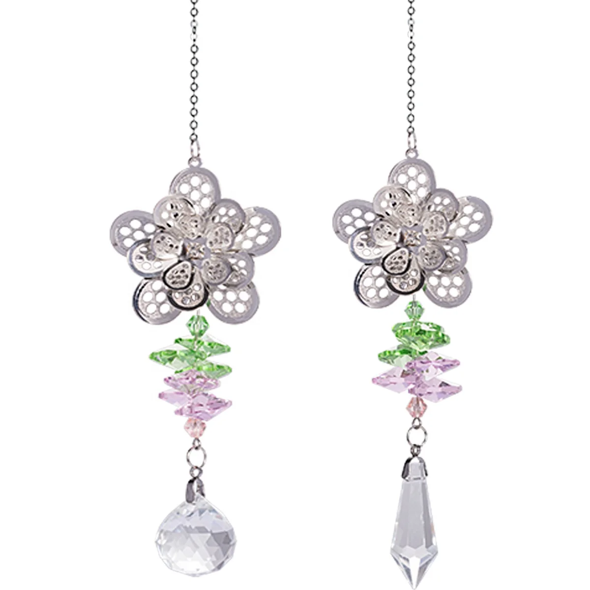 Crystal Chakra Metal Flower Hanging Pendant Prism Fengshui Ornament Rear View Mirror Car Charm Decor
Crystal Chakra Metal Flower Hanging Pendant Prism Fengshui Ornament Rear View Mirror Car Charm Decor