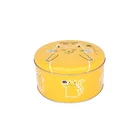 Metal Round Cookie Can Cookies Tin Custom Decorative Round Cookie Tin Can for Cookies