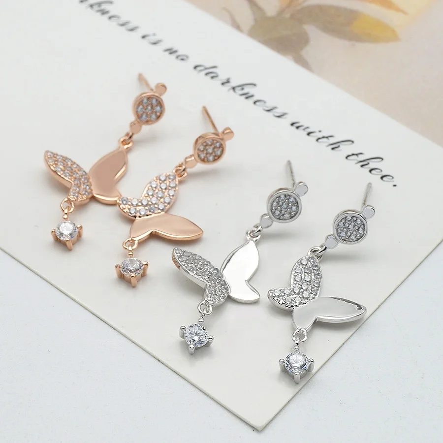 Wholesale Luxury Fashion Zircon Diamond Gold Plated Butterfly Stud Earring Jewelry Women 925 Pure Silver Fine Earring
Wholesale Luxury Fashion Zircon Diamond Gold Plated Butterfly Stud Earring Jewelry Women 925 Pure Silver Fine Earring
