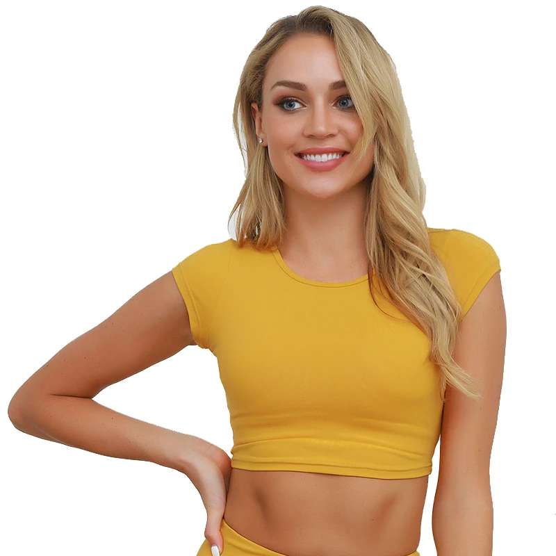 Dry Stretchy Nylon Spandex Women Gym Running Yoga Crop Tank Top Short Sleeves, As pictures
Dry Stretchy Nylon Spandex Women Gym Running Yoga Crop Tank Top Short Sleeves, As pictures