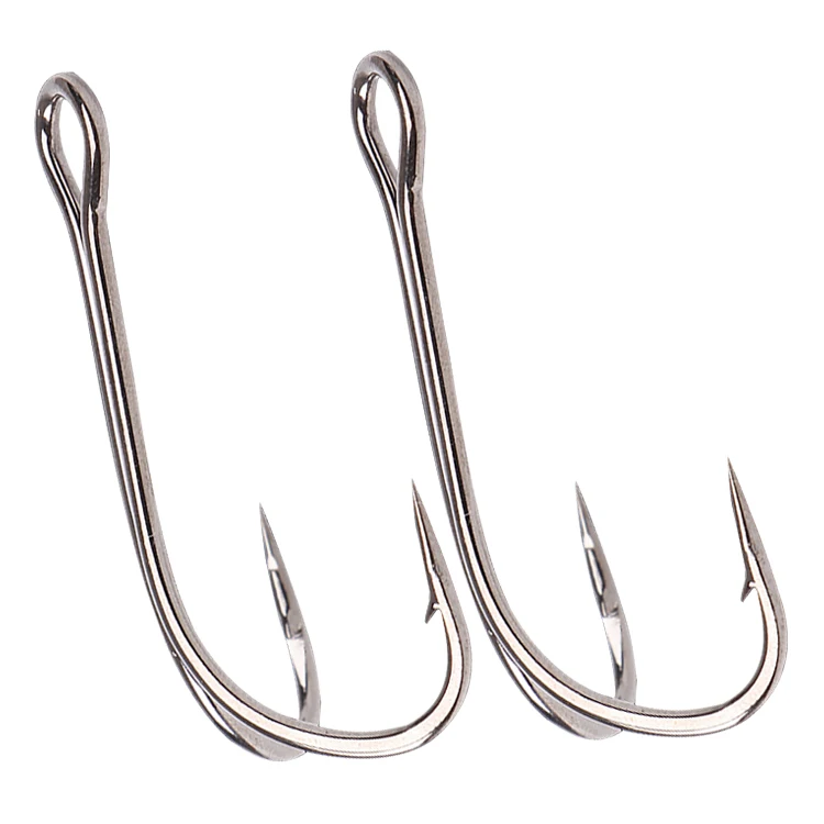 Fishing hooks saltwater dual double hook high carbon steel black double fishing hooks for fishing lure, Black chrome / tin
Fishing hooks saltwater dual double hook high carbon steel black double fishing hooks for fishing lure, Black chrome / tin