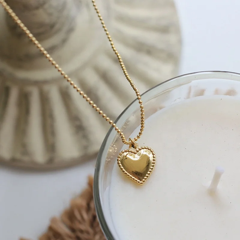 Vintage Valentine's Day Gift Smooth Heart Beads Chain Stainless Steel Couple Pendant Necklace
Vintage Valentine's Day Gift Smooth Heart Beads Chain Stainless Steel Couple Pendant Necklace