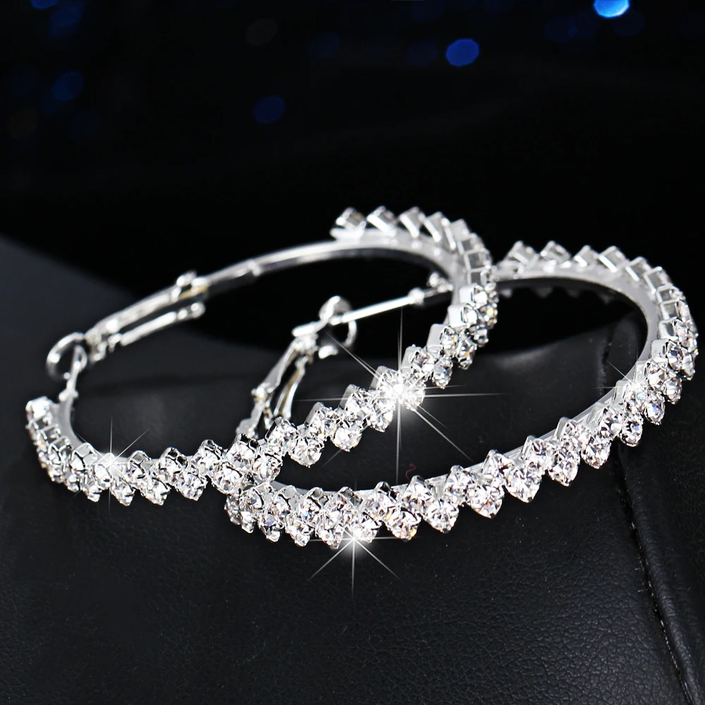 Fashion Oversize Circle Hoop Earrings for Women Girl New Geometric Crystal Round Earring Brincos Party Jewelry Gift
Fashion Oversize Circle Hoop Earrings for Women Girl New Geometric Crystal Round Earring Brincos Party Jewelry Gift