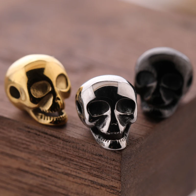 New Jewelry Making DIY Bracelet Accessories Gold Silver Black Stainless Steel Skull Charm
New Jewelry Making DIY Bracelet Accessories Gold Silver Black Stainless Steel Skull Charm