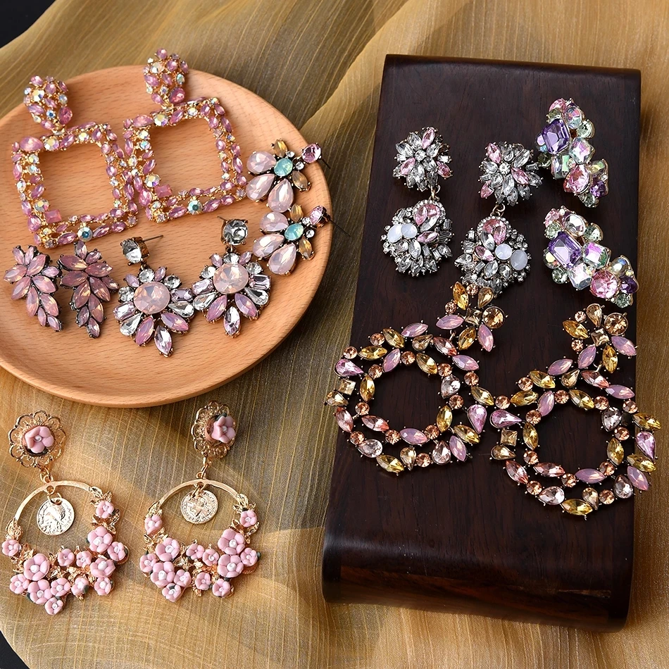 Kaimei Large Rhinestone Earings Party Jewelry Brincos Pendient Pink Crystal Collection Vintage Drop Earrings Statement Earrings, Many colors fyi
Kaimei Large Rhinestone Earings Party Jewelry Brincos Pendient Pink Crystal Collection Vintage Drop Earrings Statement Earrings, Many colors fyi