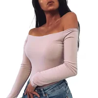 Women Autumn Fashion Casual Mujer Clothes Solid Color Off the Shoulder Sexy Long Sleeves Bodysuits for Women
Women Autumn Fashion Casual Mujer Clothes Solid Color Off the Shoulder Sexy Long Sleeves Bodysuits for Women