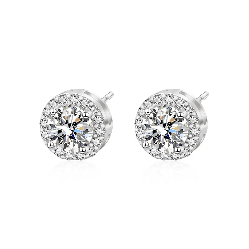 Moyu Fashion Moissanite Jewelry Zircon Earring Round Cut 1 ct Diamond Earring Stud for Women
Moyu Fashion Moissanite Jewelry Zircon Earring Round Cut 1 ct Diamond Earring Stud for Women