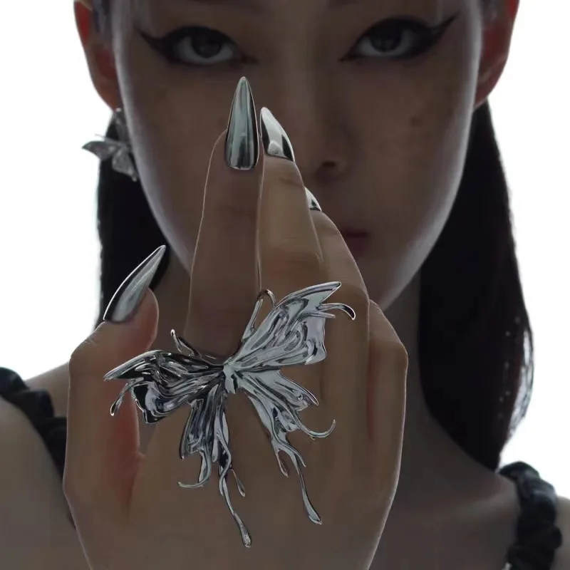 Fashion exaggerated high quality ring adjustable butterfly 925 silver ring, Silver color
Fashion exaggerated high quality ring adjustable butterfly 925 silver ring, Silver color