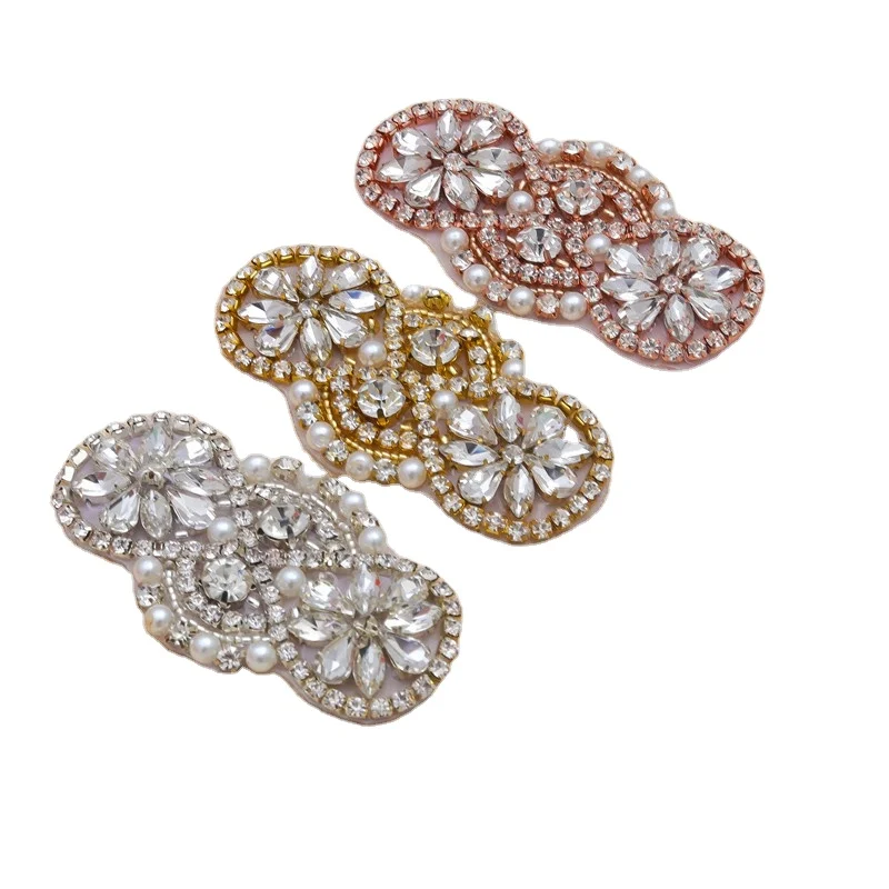Wholesale Small Crystal Patch Wedding Appliques, Flower Design Small iron on Wedding Dress Rhinestone Appliques, Silver,rose gold, gold
Wholesale Small Crystal Patch Wedding Appliques, Flower Design Small iron on Wedding Dress Rhinestone Appliques, Silver,rose gold, gold