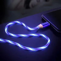 

Metal Led Flowing light date cable 2A TPE Charging USB Mirco 1M for For Android Device for Samsung S6 Xiaomi For Huawei