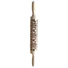 Christmas Deer Wooden Rolling Pin Baking Embossed Cookies Christmas Symbols Roller