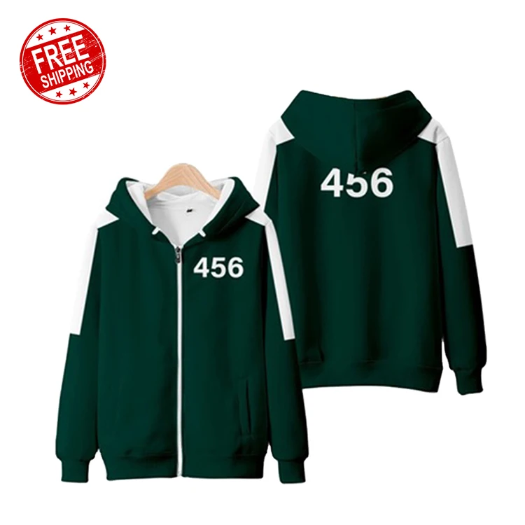 2021 Korean TV series squid game jacket sweater suit cosplay clothes squid game hoodie
2021 Korean TV series squid game jacket sweater suit cosplay clothes squid game hoodie