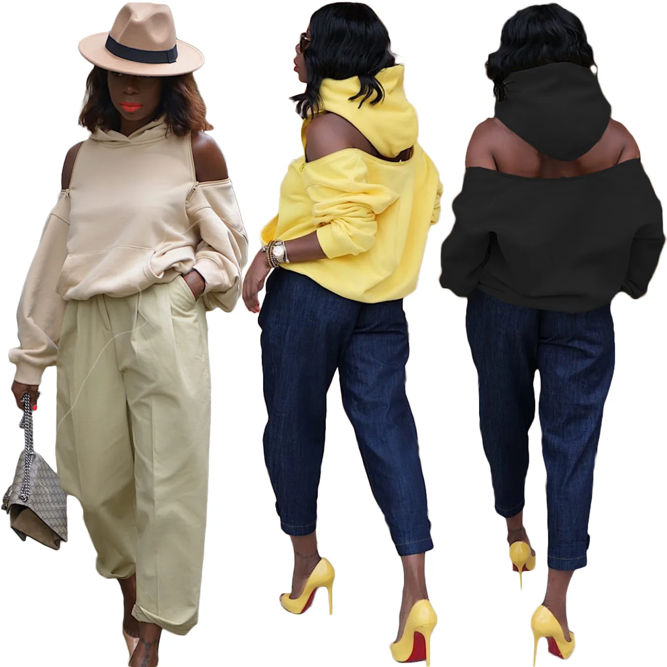 Woman clothes 2020 trending streetwear hoodie long sleeve zipper up off the shoulder sweatshirt
Woman clothes 2020 trending streetwear hoodie long sleeve zipper up off the shoulder sweatshirt