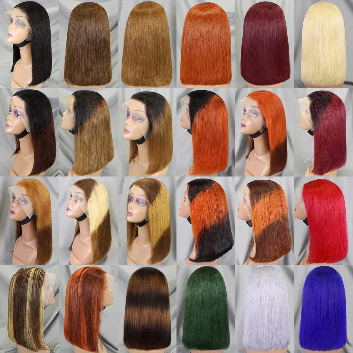 

Letsfly 10-16inch Straight Short Bob Wigs Virgin Brazilian Human Hair 200% density Lace Front Wigs 13X4 Lace Frontal Bob Wigs
