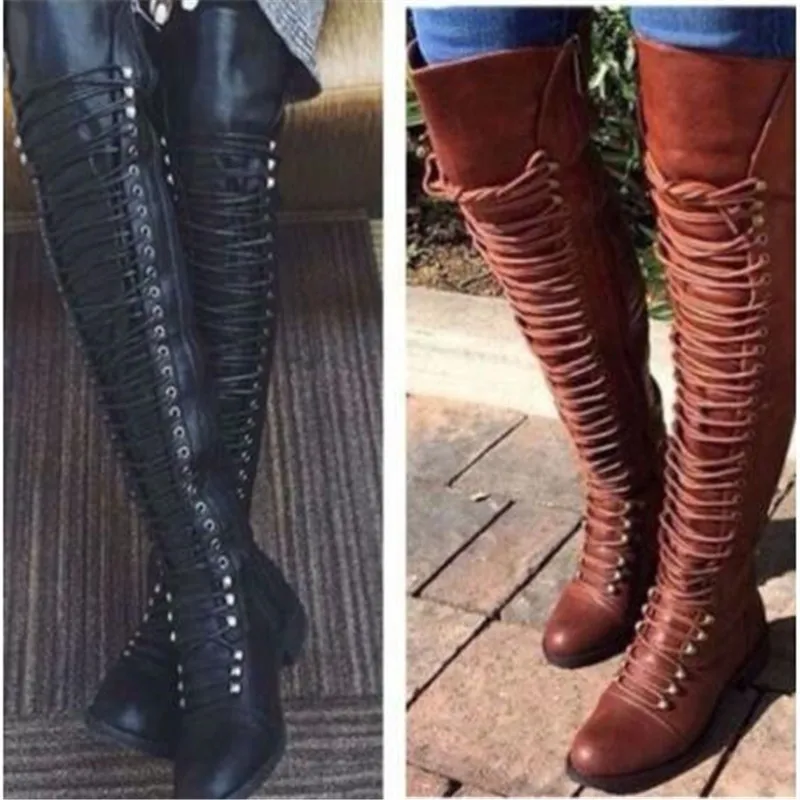 XZ-012 2020 sexy plain lace up Knight boots over knee boots for women fall winter PU leather high boots with low heel wholesale, Picture show
XZ-012 2020 sexy plain lace up Knight boots over knee boots for women fall winter PU leather high boots with low heel wholesale, Picture show