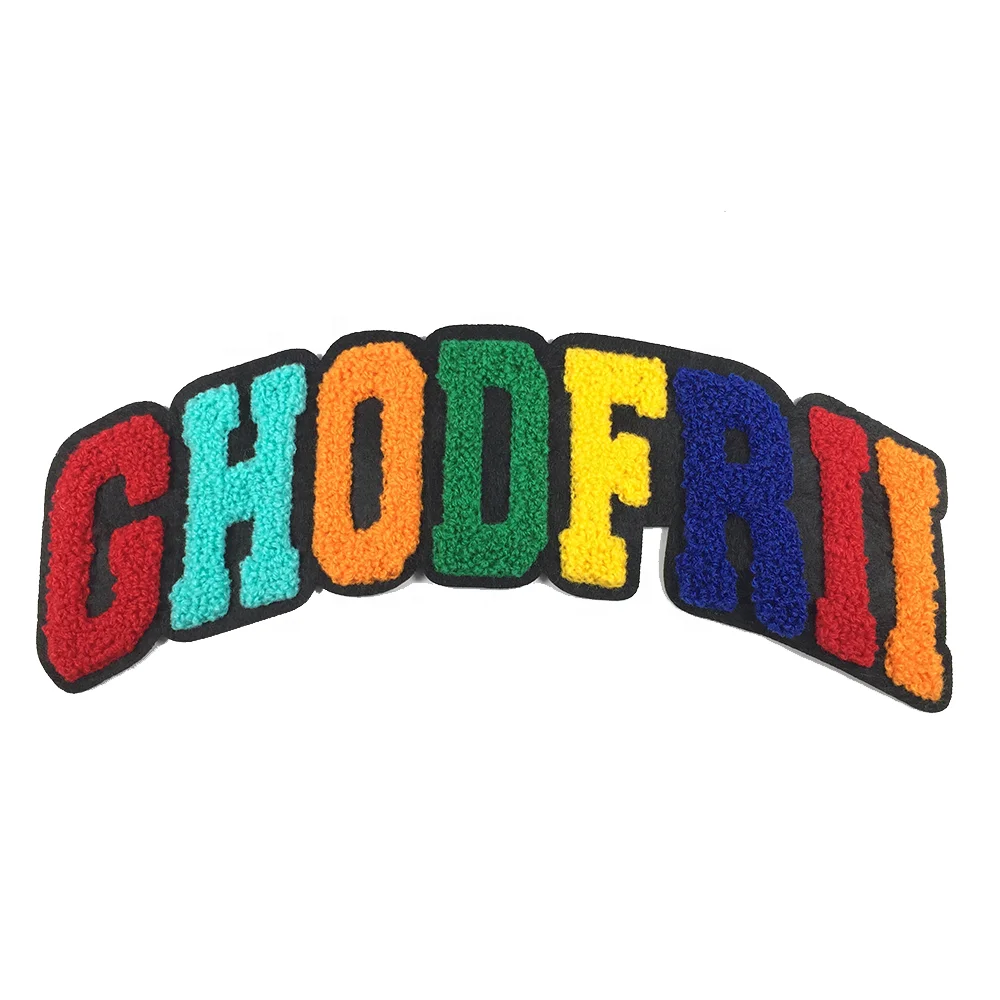 Custom 3D Fashion Sewing on Appliques Alphabet Logo Chenille Embroidery Patches For Clothing, Pantone color
Custom 3D Fashion Sewing on Appliques Alphabet Logo Chenille Embroidery Patches For Clothing, Pantone color