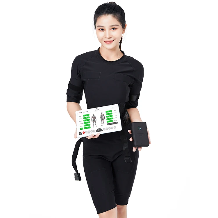 Wireless EMS Fitness Training Suit Set With Power Box Electric Muscle Stimulator
Wireless EMS Fitness Training Suit Set With Power Box Electric Muscle Stimulator