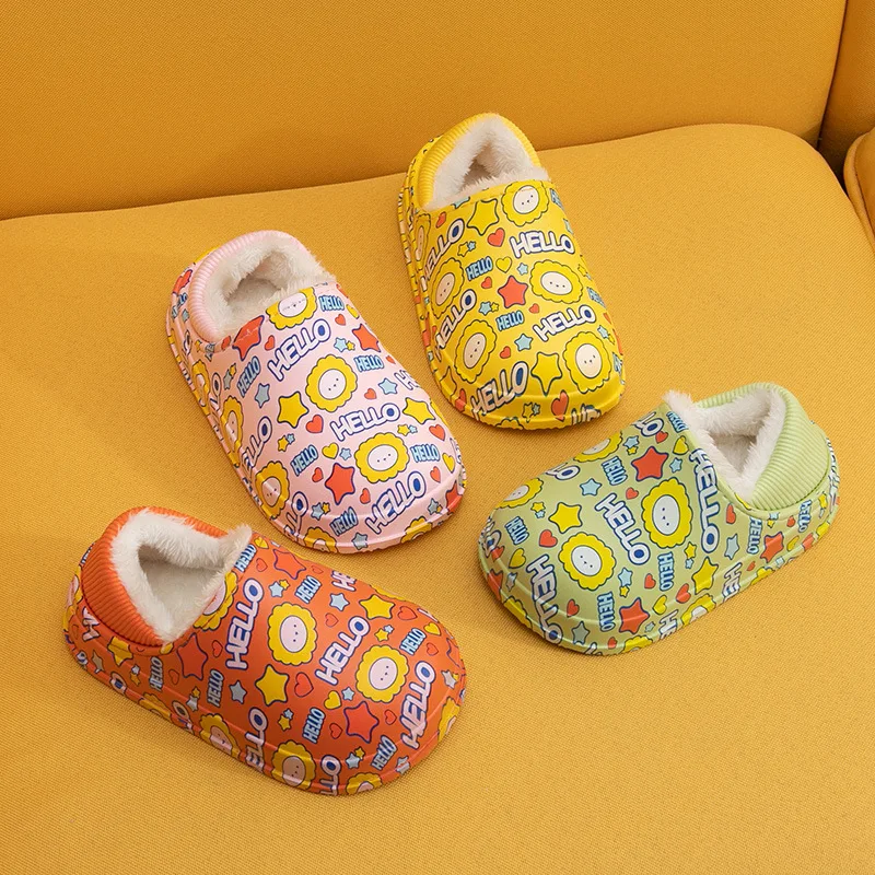 Winter New Fuzzy Children Shoes printing Indoor Warm With Non-slip Soft Soles Plush Kids Slippers Baby Shoes, Yellow, green, pink, orange
Winter New Fuzzy Children Shoes printing Indoor Warm With Non-slip Soft Soles Plush Kids Slippers Baby Shoes, Yellow, green, pink, orange