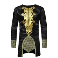 Hot sale men polyester cotton long sleeve black print african clothing dashiki t shirt
Hot sale men polyester cotton long sleeve black print african clothing dashiki t shirt