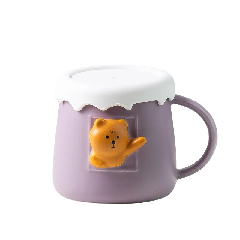 Cute fun cartoon with cover lovers mugs cute bear cute rabbit ceramic water cup INS creative relief cup
Cute fun cartoon with cover lovers mugs cute bear cute rabbit ceramic water cup INS creative relief cup