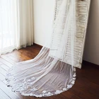 Cathedral Long Tulle Lace Two Layers Wedding Veil Bridal Veil