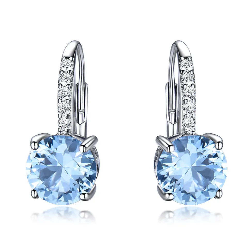 Wholesale Jewelry Latest Single Stone Nano Sky Blue Topaz Ladies Handmade Earring WOMAN Minimalist Silver Earrings for Women
Wholesale Jewelry Latest Single Stone Nano Sky Blue Topaz Ladies Handmade Earring WOMAN Minimalist Silver Earrings for Women