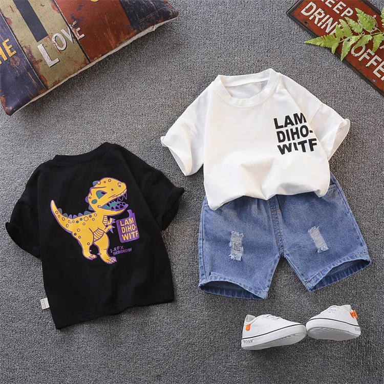 Children Boutique Outfits Wholesale cotton t shirt + Denim shorts 2pcs Baby Boy Clothing set
Children Boutique Outfits Wholesale cotton t shirt + Denim shorts 2pcs Baby Boy Clothing set