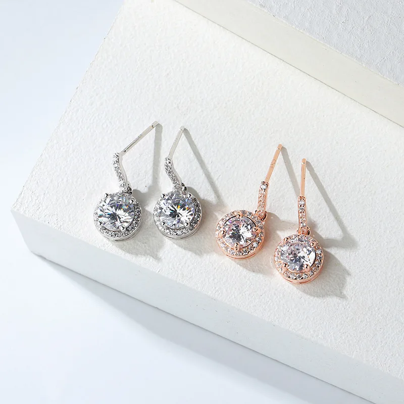 925 Silver Classic Female Round Zircon Drop Vintage Party Dangle Earrings For Women Elegant Silver Bride Wedding Earrings, Gold &silver
925 Silver Classic Female Round Zircon Drop Vintage Party Dangle Earrings For Women Elegant Silver Bride Wedding Earrings, Gold &silver