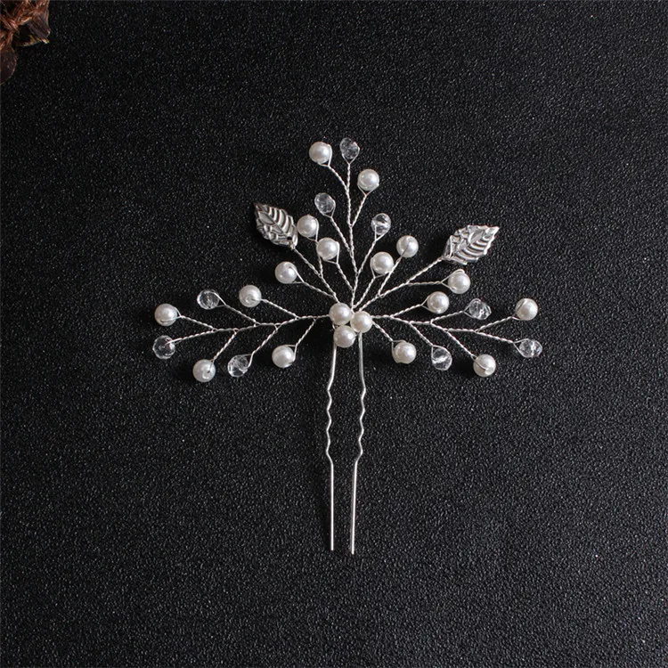 New Design Gold Silver Color Alloy Leaf Wedding Hair Pins Pure Handmade Leaves Bridal Hair Pin with Pearls
New Design Gold Silver Color Alloy Leaf Wedding Hair Pins Pure Handmade Leaves Bridal Hair Pin with Pearls
