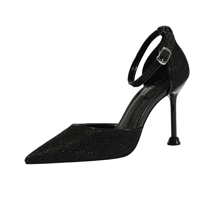 2022 New Arrival Hot Selling Women's High Heels Plus Size Pure Color Sequined Cloth Pointed Ankle Buckle Women Heels Sexy
2022 New Arrival Hot Selling Women's High Heels Plus Size Pure Color Sequined Cloth Pointed Ankle Buckle Women Heels Sexy