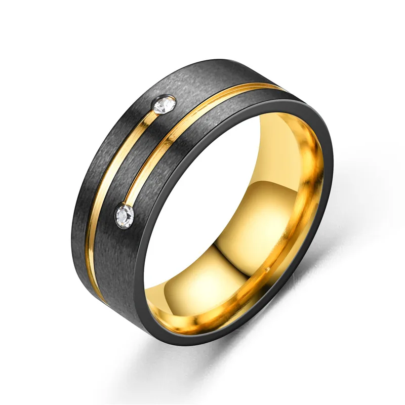Stainless Steel black brushed men's gold diamond zircon wedding engagement ring Zirconia Tungsten Rings
Stainless Steel black brushed men's gold diamond zircon wedding engagement ring Zirconia Tungsten Rings