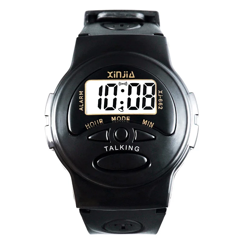 Simple Old Men and Women Talking Watch Speak Spanish Electronic Digital Sports Blind Elder Talk WristWatches
Simple Old Men and Women Talking Watch Speak Spanish Electronic Digital Sports Blind Elder Talk WristWatches