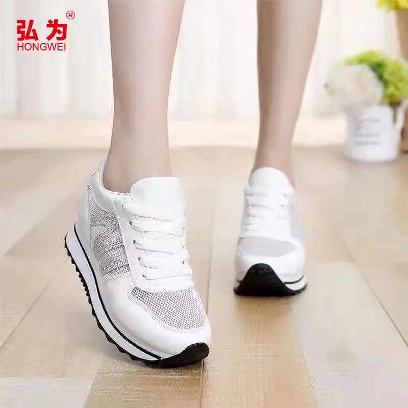 2021 Fashion Cheap Breathable Mesh Casual Sneaker Women tennis shoes Lace Up High quality Leisure Platform sports shoes, White
2021 Fashion Cheap Breathable Mesh Casual Sneaker Women tennis shoes Lace Up High quality Leisure Platform sports shoes, White